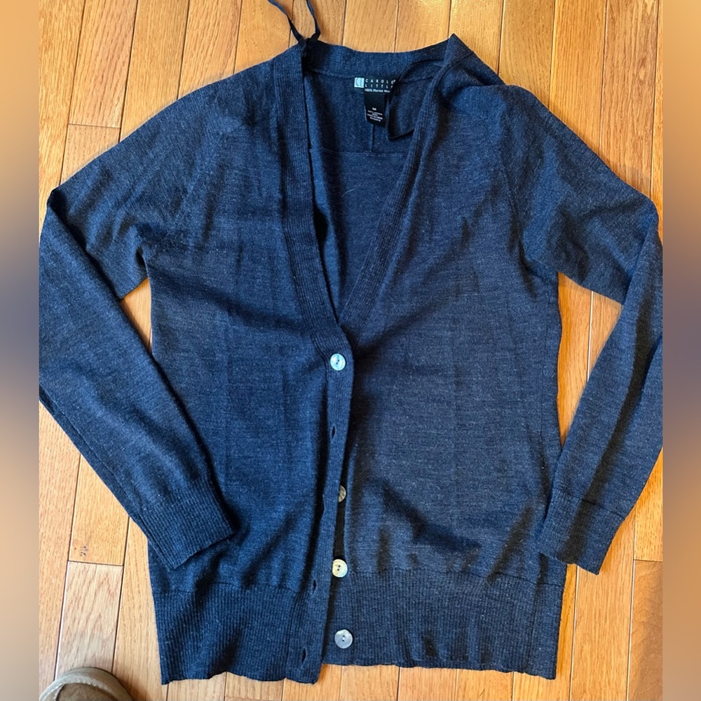Carole Little Classic Lightweight Button Cardigan size M